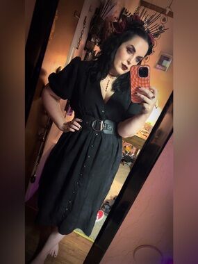 Disturbia women’s black button down dress